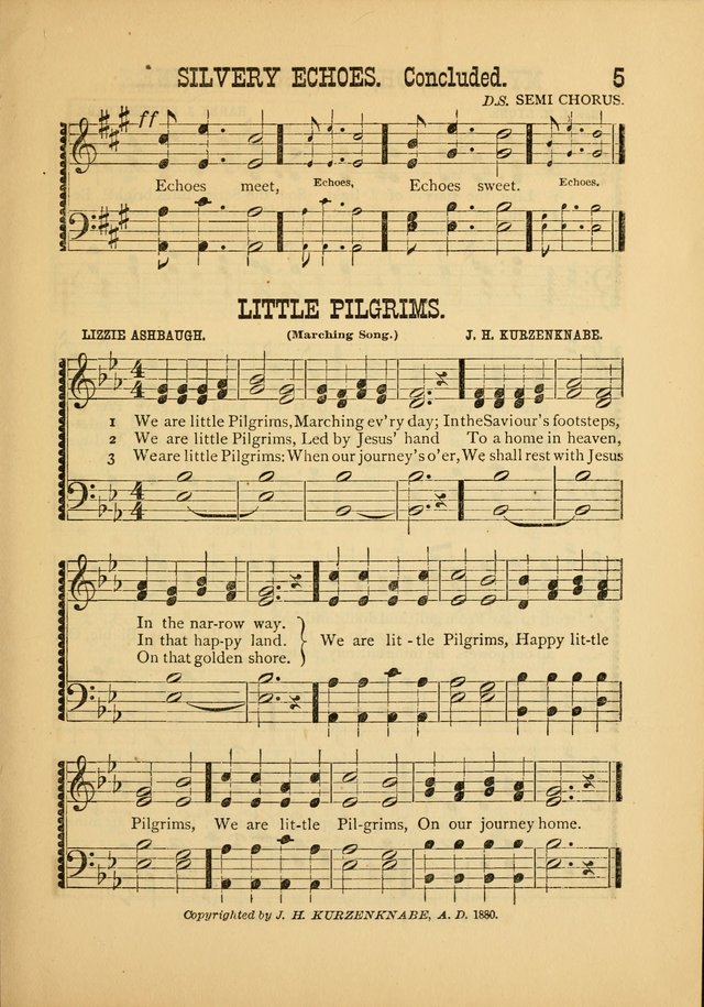 Silvery Echoes of Praise and Prayer: a collection of hymns and music, expecially adapted for children and youths in the primary and intermediate departments of the Sunday-school page 5