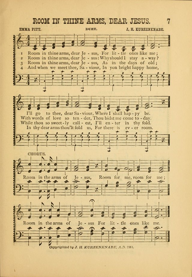 Silvery Echoes of Praise and Prayer: a collection of hymns and music, expecially adapted for children and youths in the primary and intermediate departments of the Sunday-school page 7