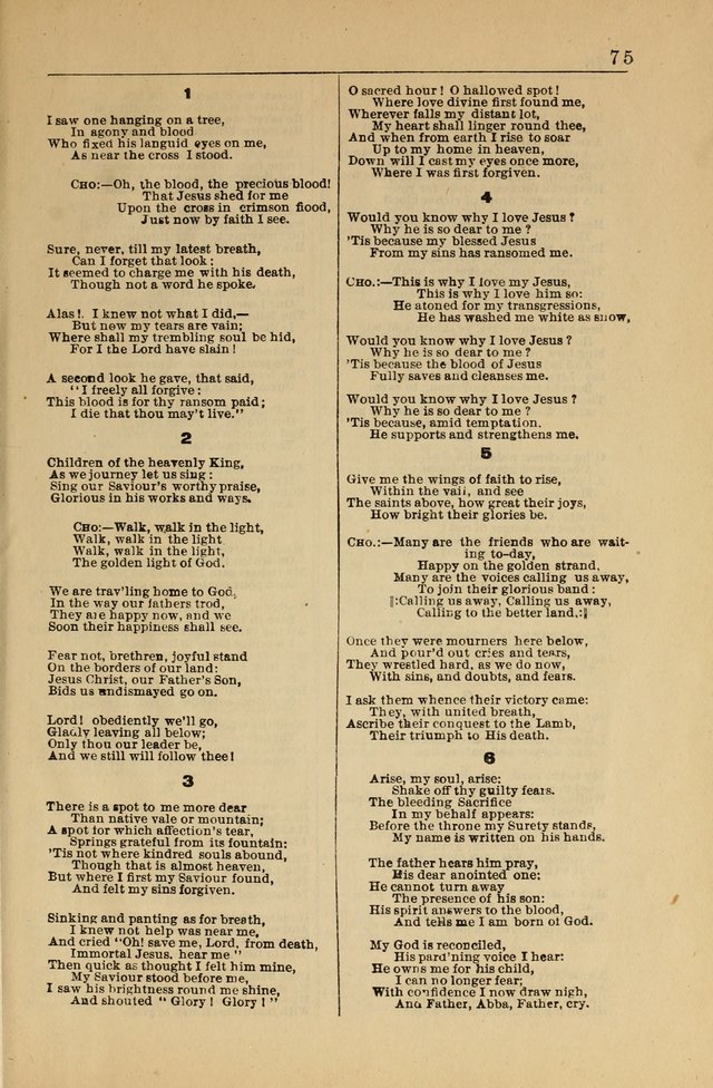 Salvation Echoes: for Sabbath School, Gospel, Prayer and Praise Meetings page 75