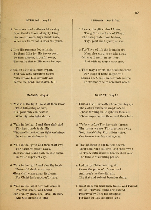 Songs of Faith, Hope, and Love: for Sunday Schools and devotional meetings page 87
