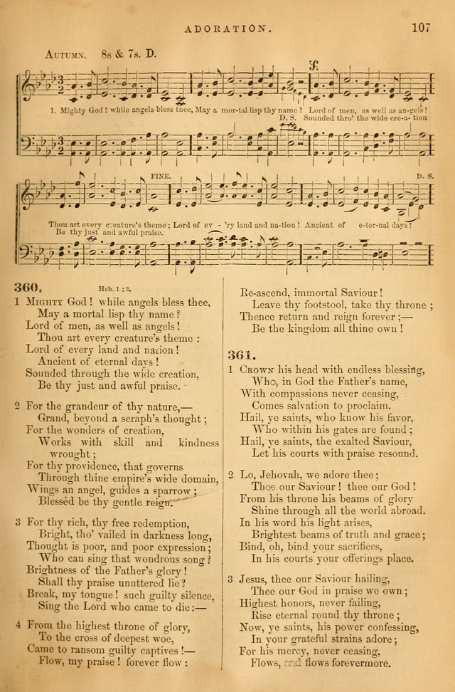 Songs for the Sanctuary: or hymns and tunes for Christian Worship page 108