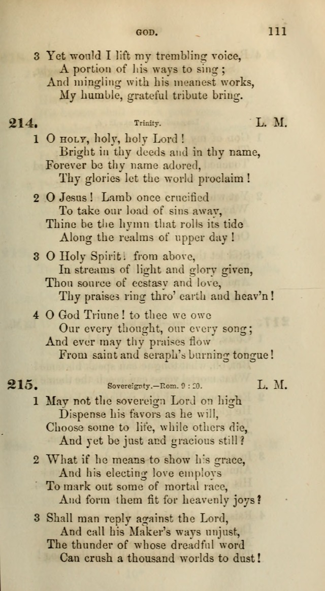Songs for the Sanctuary; or, Psalms and Hymns for Christian Worship (Words only) page 111