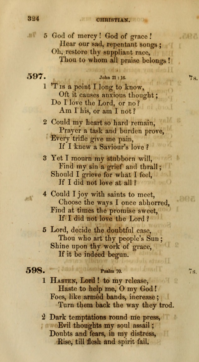 Songs for the Sanctuary; or, Psalms and Hymns for Christian Worship (Words only) page 324