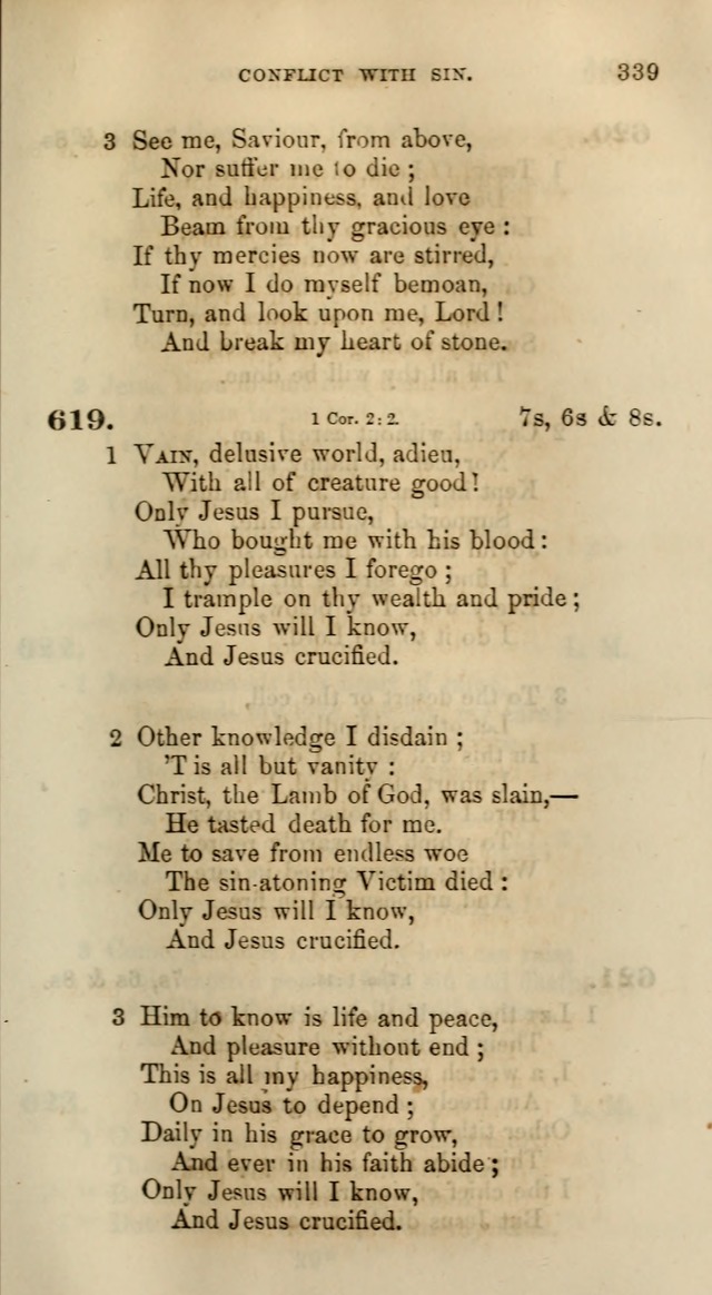 Songs for the Sanctuary; or, Psalms and Hymns for Christian Worship (Words only) page 339