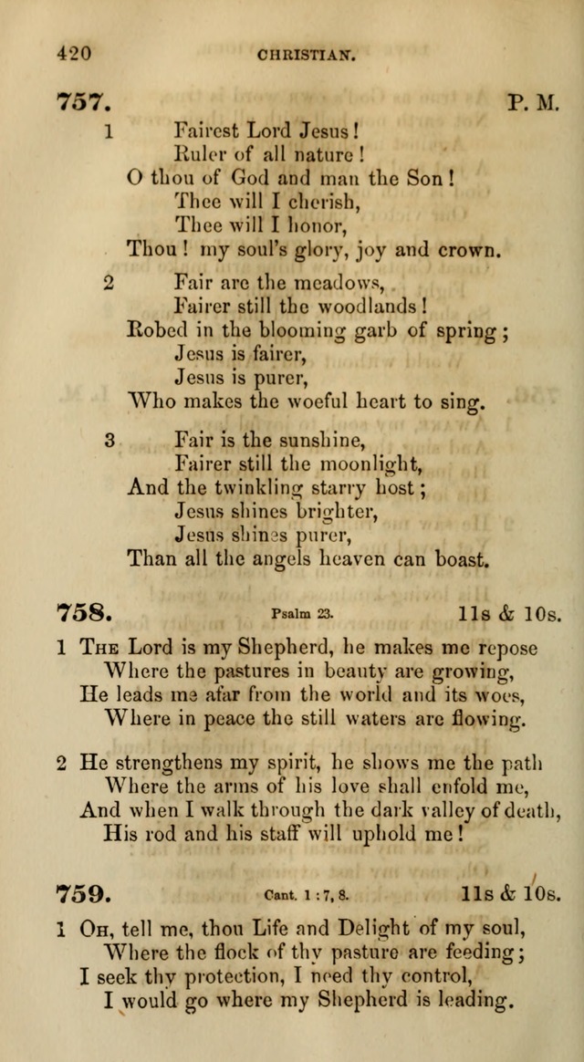 Songs for the Sanctuary; or, Psalms and Hymns for Christian Worship (Words only) page 420