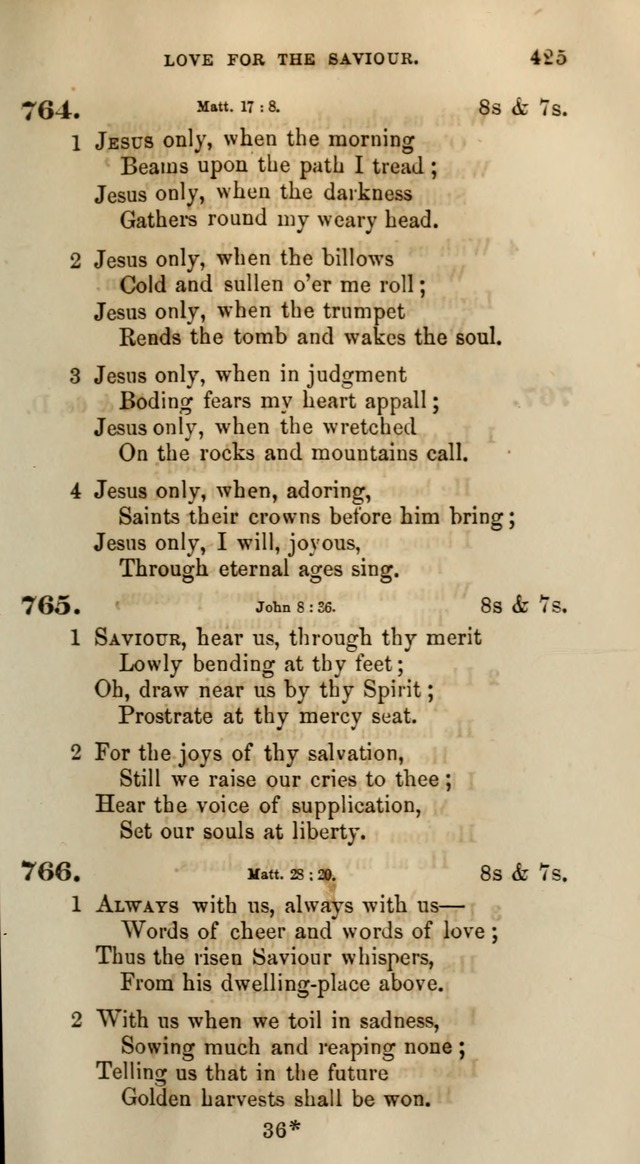 Songs for the Sanctuary; or, Psalms and Hymns for Christian Worship (Words only) page 425