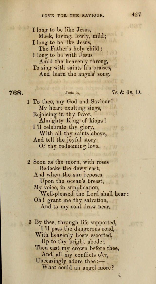 Songs for the Sanctuary; or, Psalms and Hymns for Christian Worship (Words only) page 427