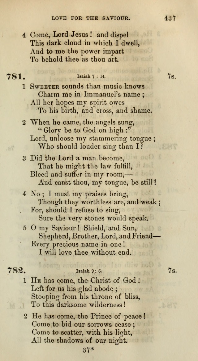 Songs for the Sanctuary; or, Psalms and Hymns for Christian Worship (Words only) page 437
