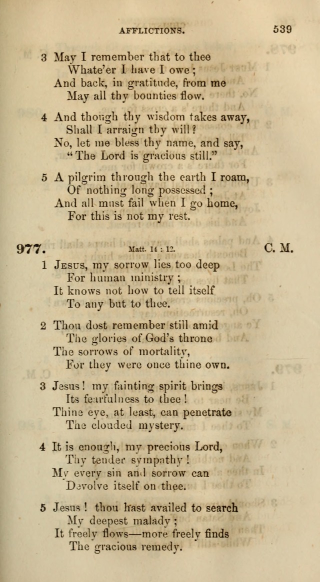 Songs for the Sanctuary; or, Psalms and Hymns for Christian Worship (Words only) page 539