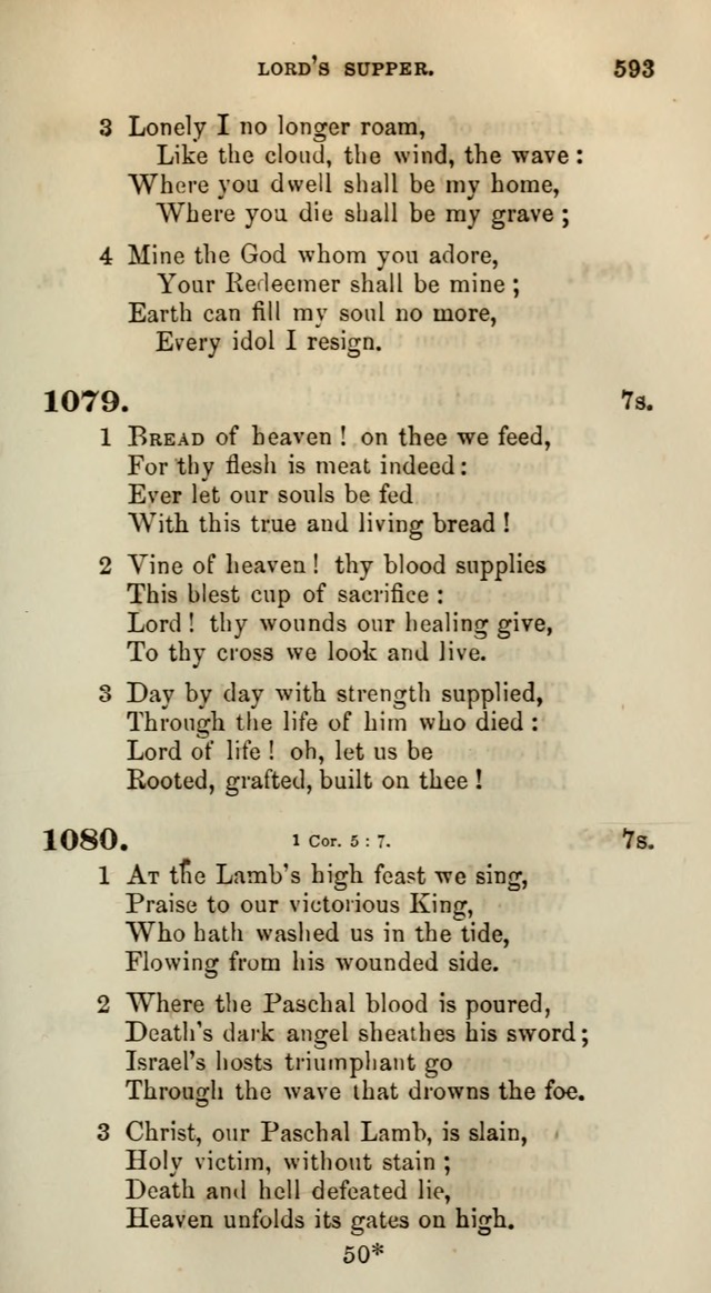 Songs for the Sanctuary; or, Psalms and Hymns for Christian Worship (Words only) page 593