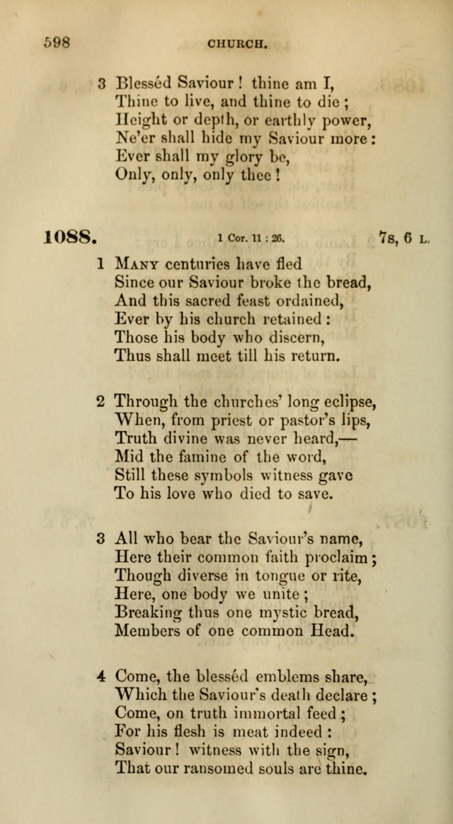 Songs for the Sanctuary; or, Psalms and Hymns for Christian Worship (Words only) page 598