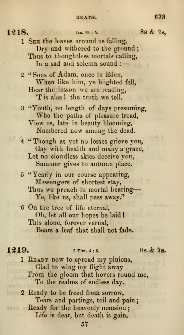 Songs for the Sanctuary; or, Psalms and Hymns for Christian Worship (Words only) page 673