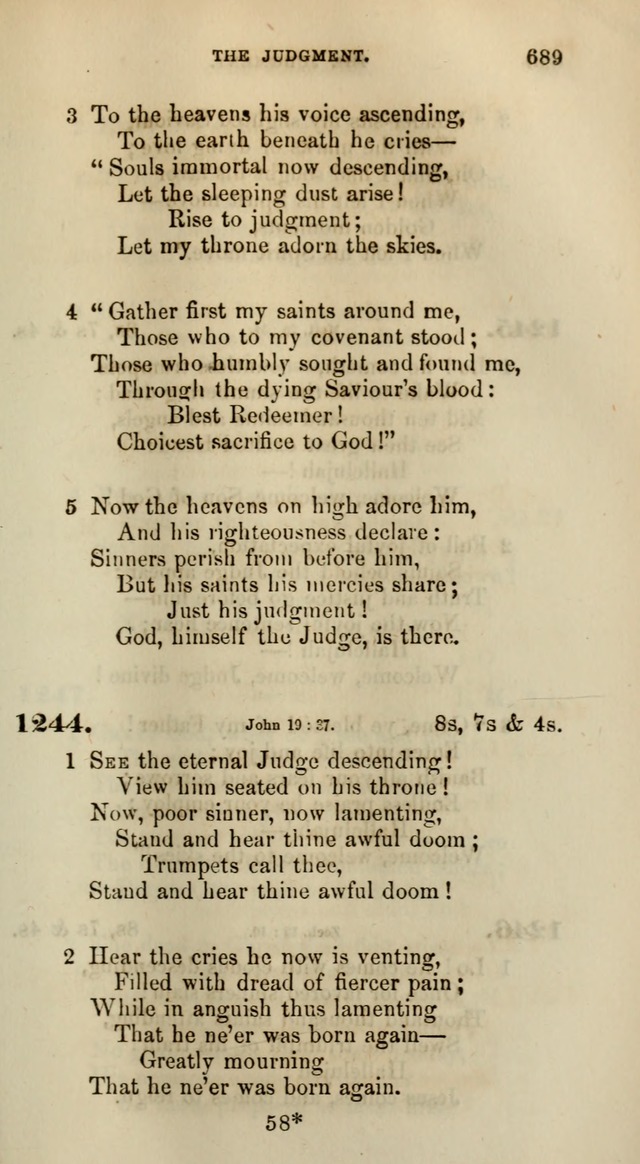 Songs for the Sanctuary; or, Psalms and Hymns for Christian Worship (Words only) page 689