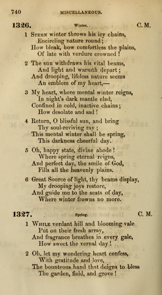 Songs for the Sanctuary; or, Psalms and Hymns for Christian Worship (Words only) page 740