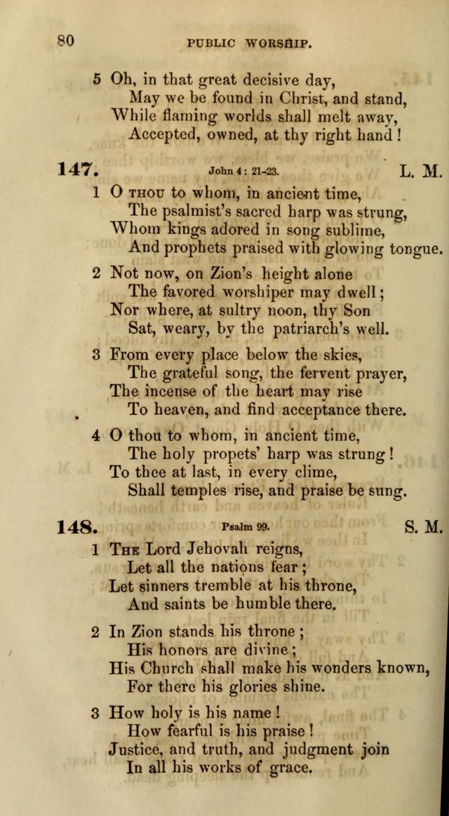 Songs for the Sanctuary; or, Psalms and Hymns for Christian Worship (Words only) page 80