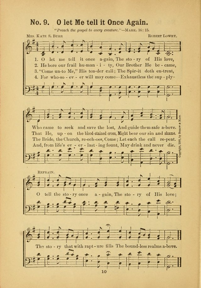 Select Gems: a choice collection of popular hymns and music for use in prayer meetings, the home and Sunday schools page 10