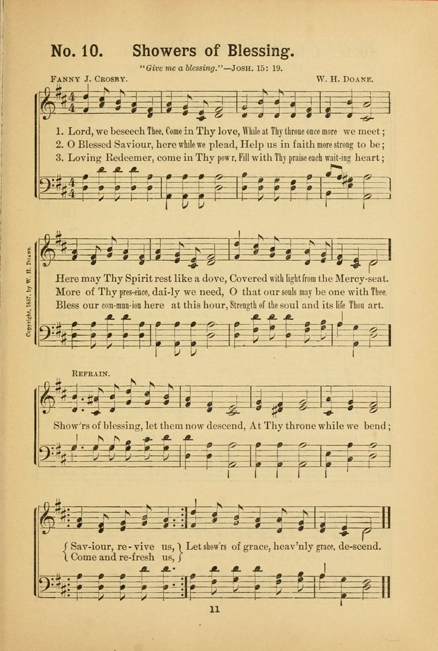 Select Gems: a choice collection of popular hymns and music for use in prayer meetings, the home and Sunday schools page 11