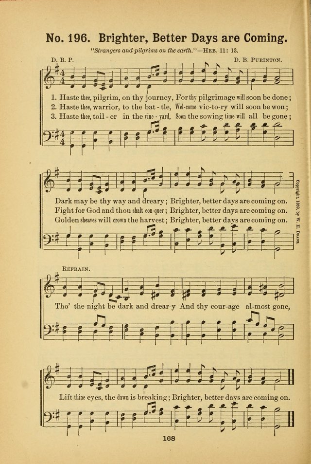 Select Gems: a choice collection of popular hymns and music for use in prayer meetings, the home and Sunday schools page 168
