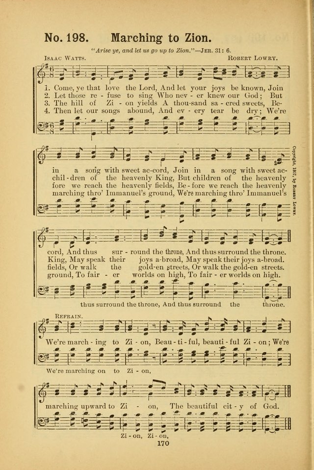 Select Gems: a choice collection of popular hymns and music for use in prayer meetings, the home and Sunday schools page 170
