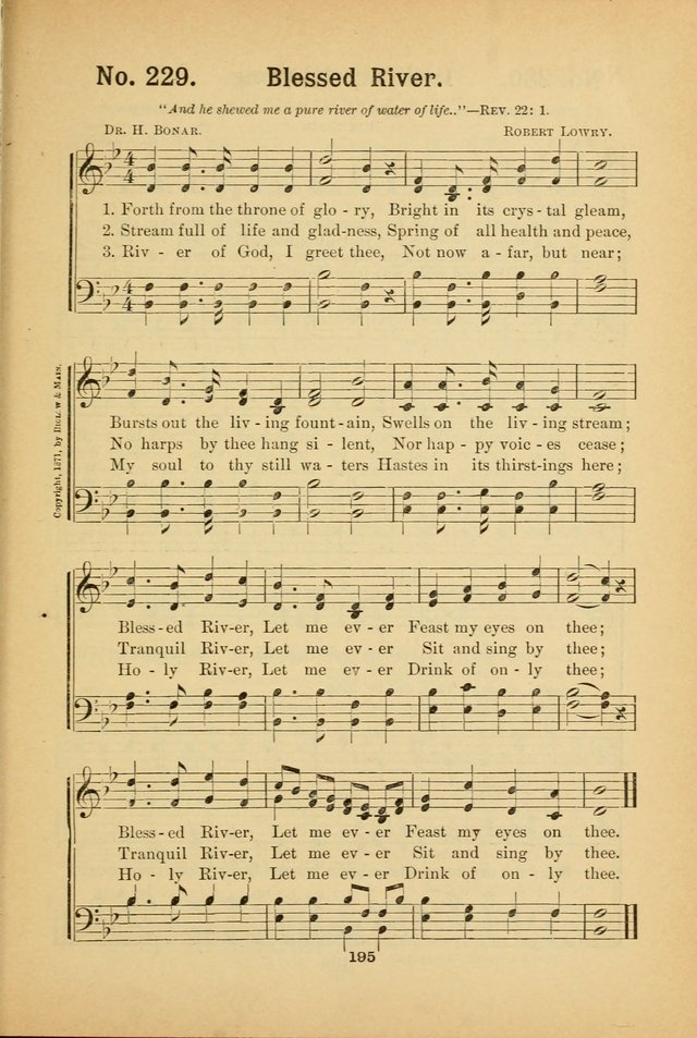 Select Gems: a choice collection of popular hymns and music for use in prayer meetings, the home and Sunday schools page 195