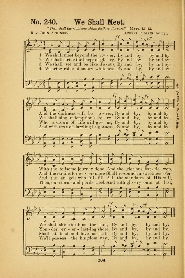 Select Gems: a choice collection of popular hymns and music for use in prayer meetings, the home and Sunday schools page 204