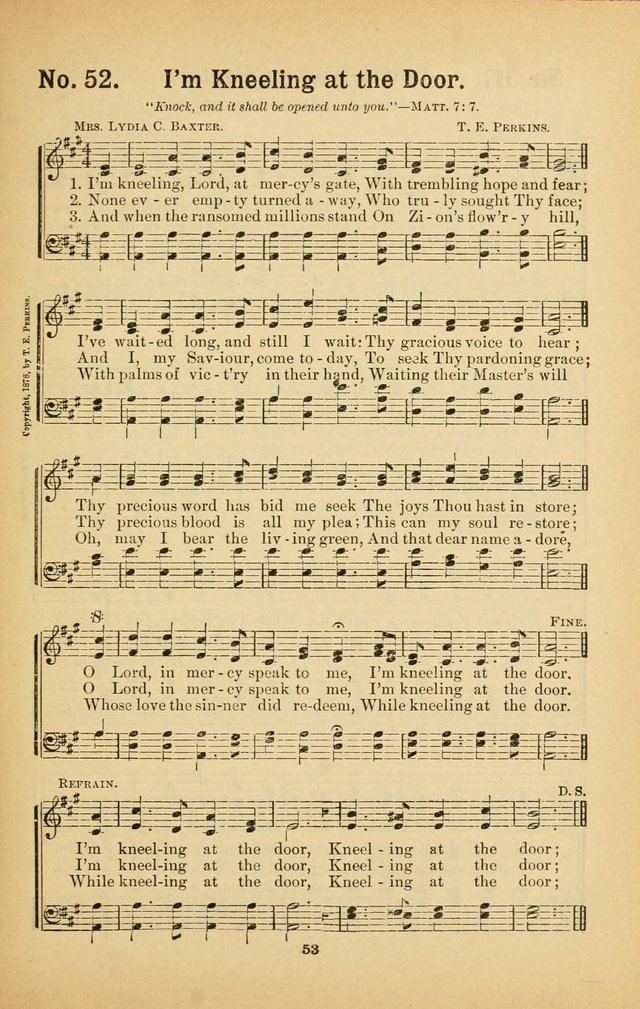 Select Gems: a choice collection of popular hymns and music for use in prayer meetings, the home and Sunday schools page 53
