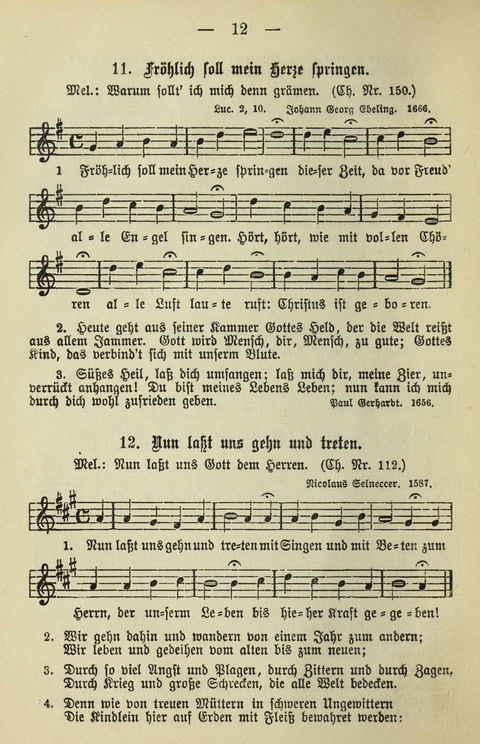 Schulgesangbuch für höhere Lehranstalten (Ausgabe für Rheinland und Westfalen) page 12