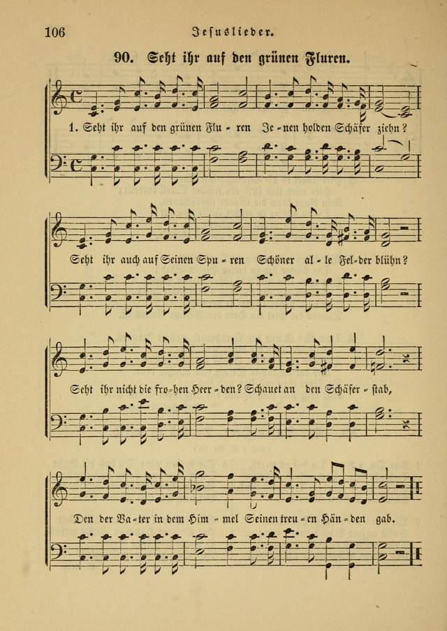 Sonntagsschul-Gesangbuch der Reformirten Kirche in den Vereinigten Staaten page 106