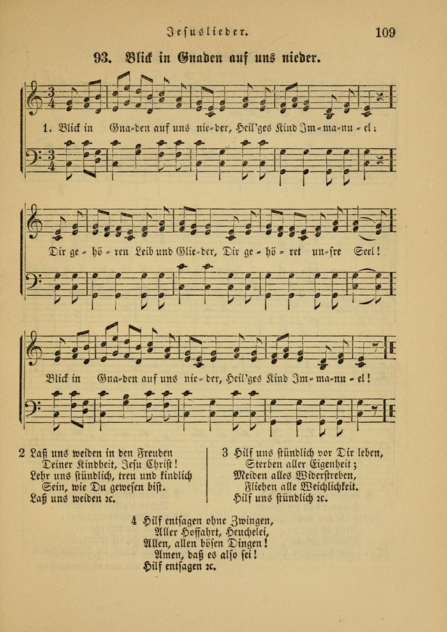 Sonntagsschul-Gesangbuch der Reformirten Kirche in den Vereinigten Staaten page 109