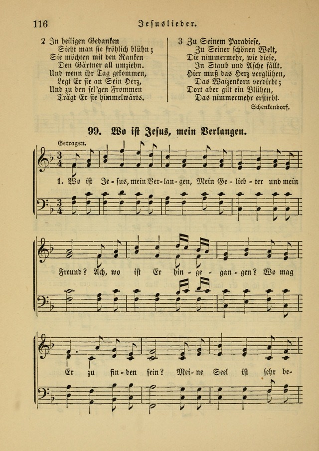 Sonntagsschul-Gesangbuch der Reformirten Kirche in den Vereinigten Staaten page 116