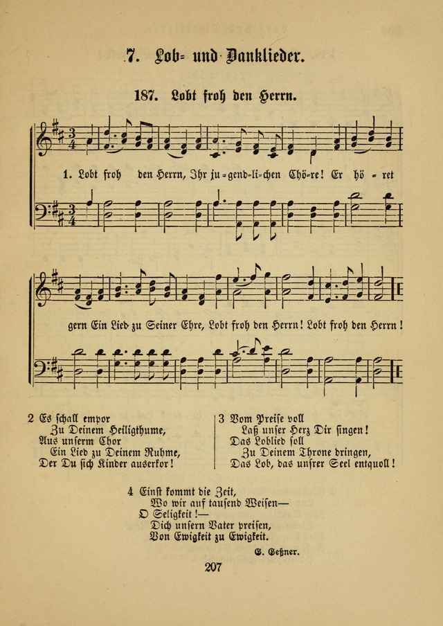 Sonntagsschul-Gesangbuch der Reformirten Kirche in den Vereinigten Staaten page 207