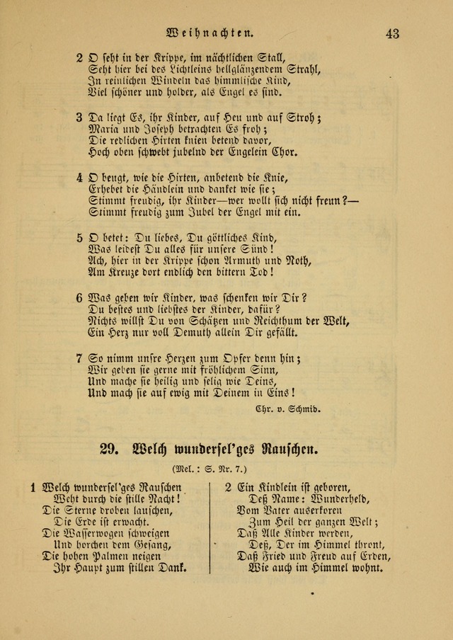 Sonntagsschul-Gesangbuch der Reformirten Kirche in den Vereinigten Staaten page 43