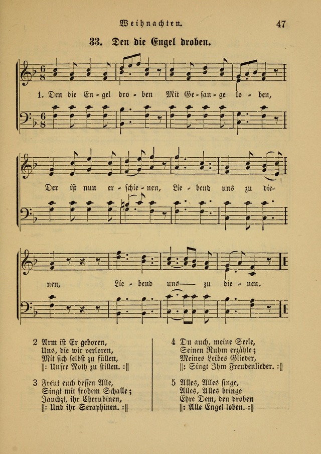 Sonntagsschul-Gesangbuch der Reformirten Kirche in den Vereinigten Staaten page 47