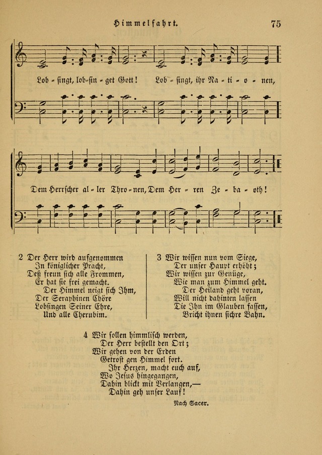 Sonntagsschul-Gesangbuch der Reformirten Kirche in den Vereinigten Staaten page 75