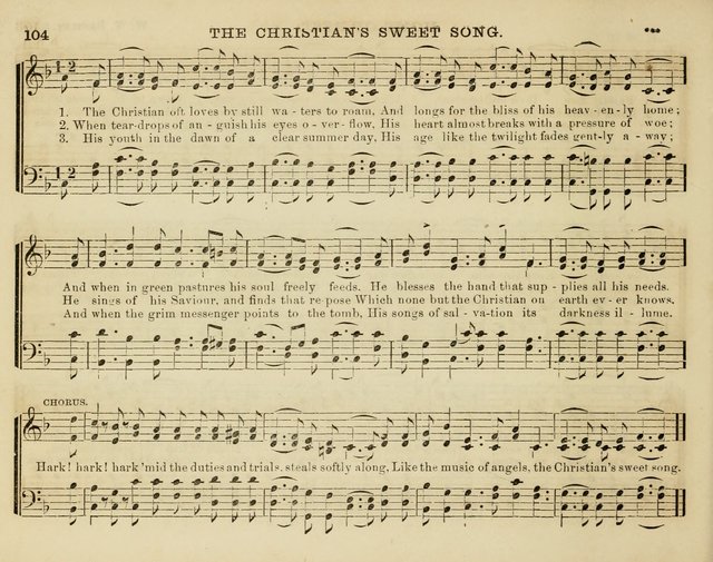 Song Garland; or, Singing for Jesus: a new collection of Music and Hymns prepared expressly for Sabbath Schools page 104