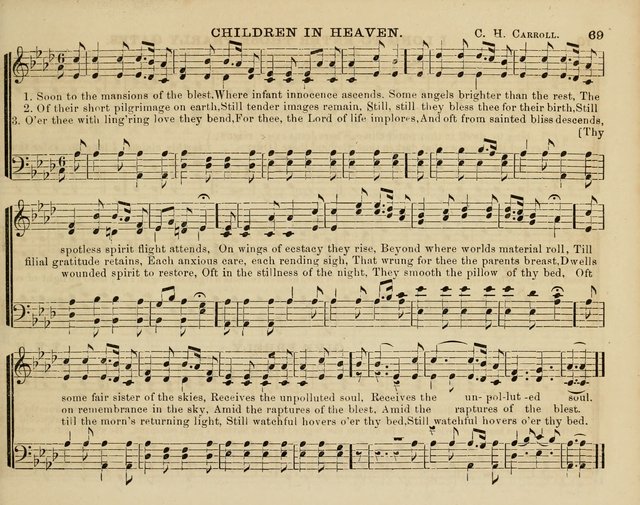 Song Garland; or, Singing for Jesus: a new collection of Music and Hymns prepared expressly for Sabbath Schools page 69