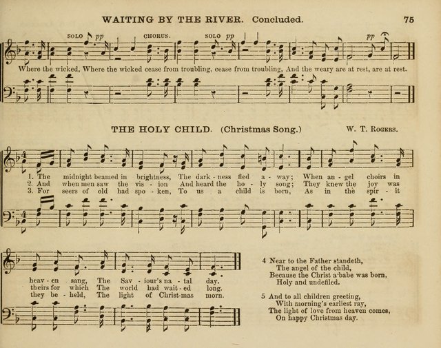 Song Garland; or, Singing for Jesus: a new collection of Music and Hymns prepared expressly for Sabbath Schools page 75