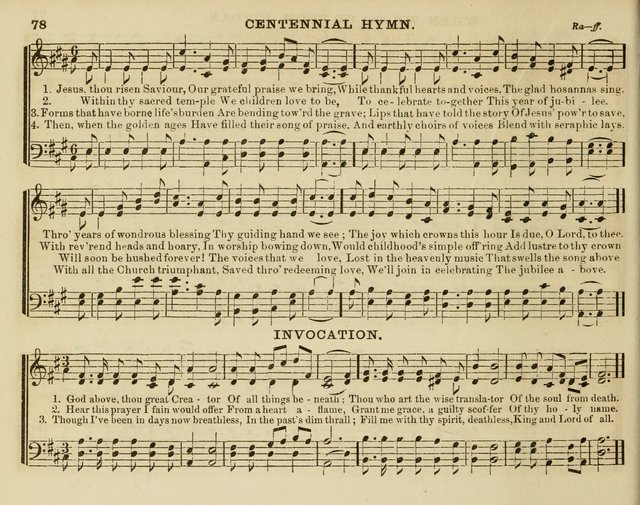 Song Garland; or, Singing for Jesus: a new collection of Music and Hymns prepared expressly for Sabbath Schools page 78
