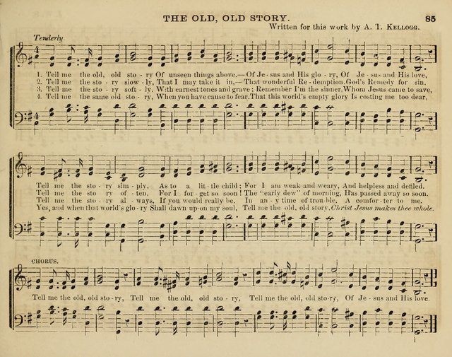 Song Garland; or, Singing for Jesus: a new collection of Music and Hymns prepared expressly for Sabbath Schools page 85