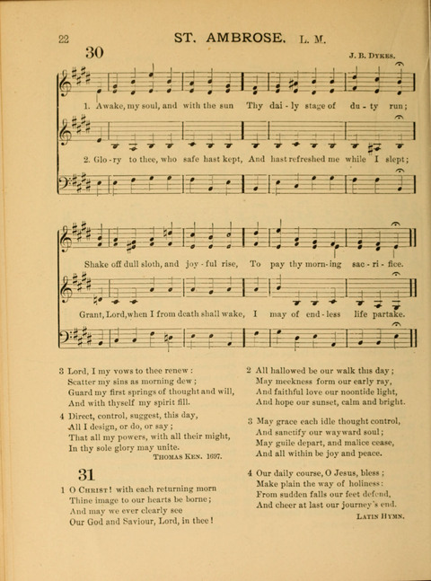 The School Hymnary: a collection of hymns and tunes and patriotic songs for use in public and private schools page 22