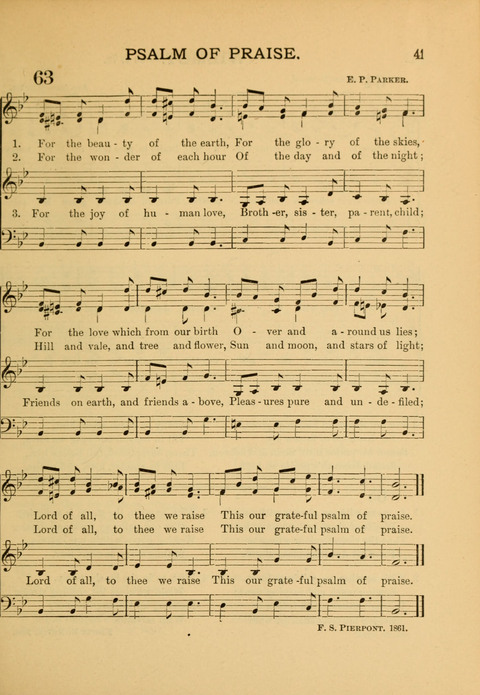The School Hymnary: a collection of hymns and tunes and patriotic songs for use in public and private schools page 41