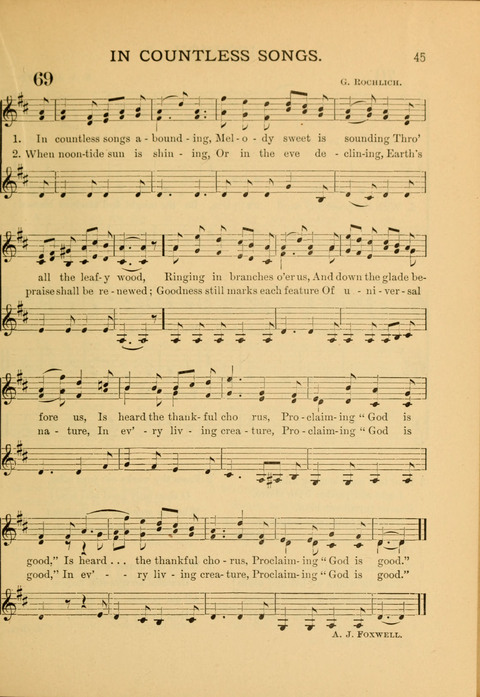 The School Hymnary: a collection of hymns and tunes and patriotic songs for use in public and private schools page 45