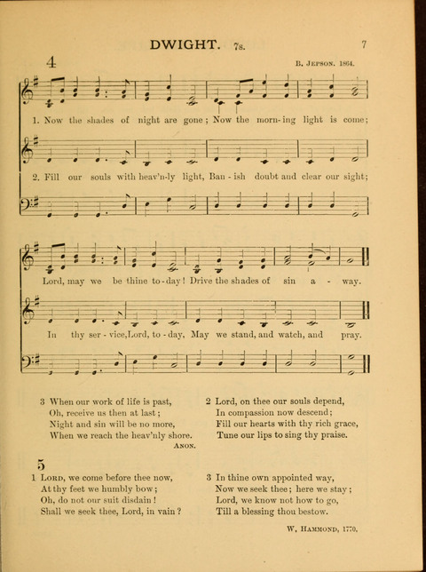 The School Hymnary: a collection of hymns and tunes and patriotic songs for use in public and private schools page 7
