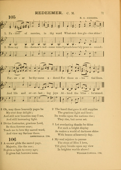The School Hymnary: a collection of hymns and tunes and patriotic songs for use in public and private schools page 71