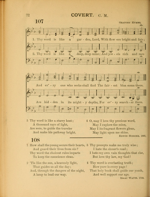 The School Hymnary: a collection of hymns and tunes and patriotic songs for use in public and private schools page 72
