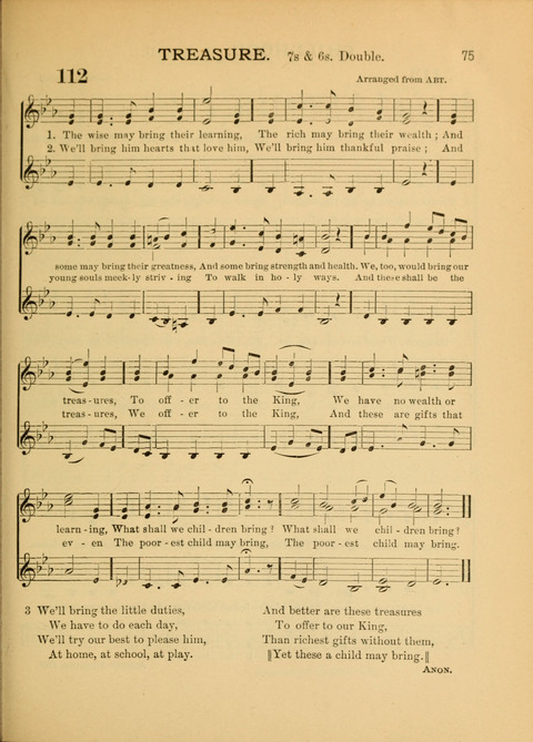 The School Hymnary: a collection of hymns and tunes and patriotic songs for use in public and private schools page 75