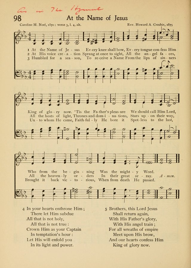 The School Hymnal page 107