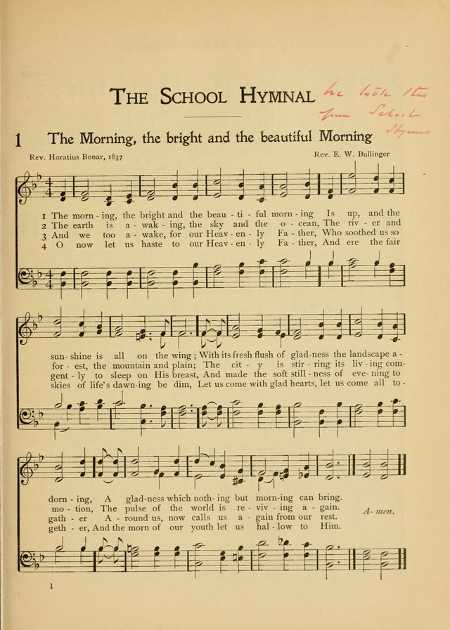 The School Hymnal page 18