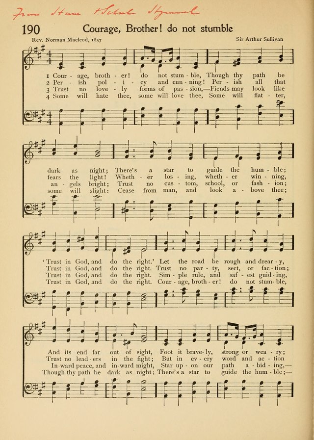 The School Hymnal page 189