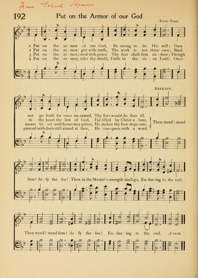 The School Hymnal page 191